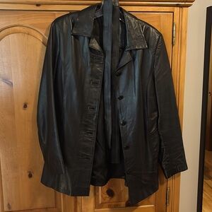 Leather coat from Italy.